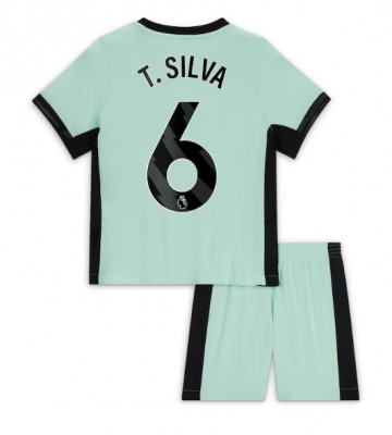 Chelsea Thiago Silva #6 Tredje Kläder Barn 2023-24 Kortärmad (+ Korta byxor)